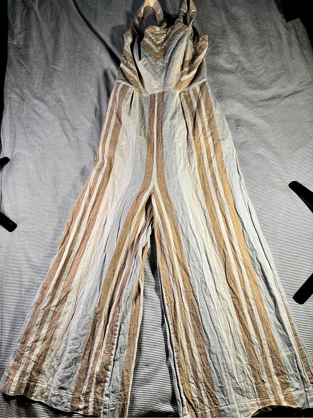 Anthropologie Striped Wide Leg Jumpsuit Size 2